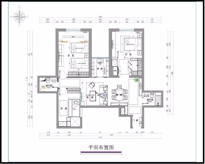 宣興大廈新中式風(fēng)格戶(hù)型圖裝修效果圖